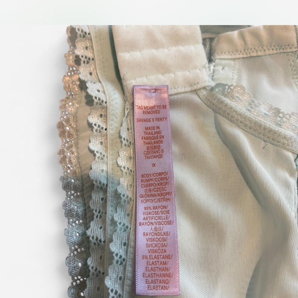 Savage X Fenty Lace Bralette - Light Green - Picture 5 of 6